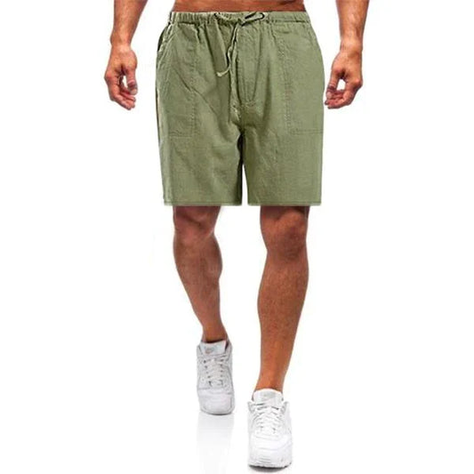 (🎁2024 Heftig nyttårssalg🎁)Løse avslappede shorts i lin for menn