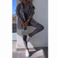 💗Sweatshirt 3-delat set (Gratis frakt)💗Cardigan med huva, väst, byxor