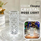 16 färger Rose Rays Crystal Diamond bordslampa