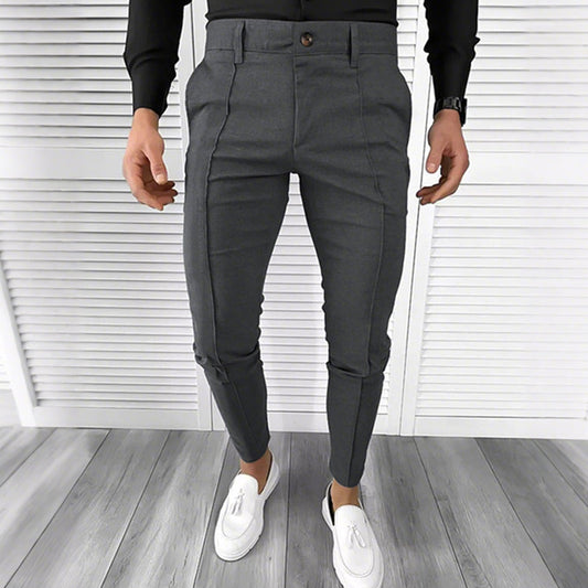 🏃Hemmabyns enfärgade dressbyxor för män