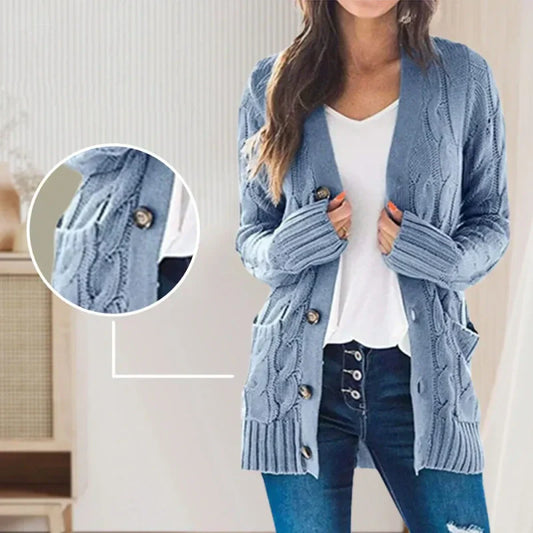 Hösttröja i midilängd för damer 🧥 – Kan bäras över t-shirt eller under kappa, perfekt för kontoret och brunch 💼