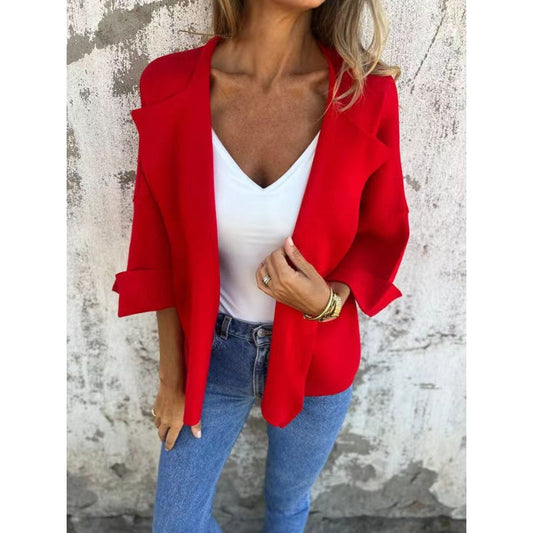 Casual cardigan i imitationsmocka