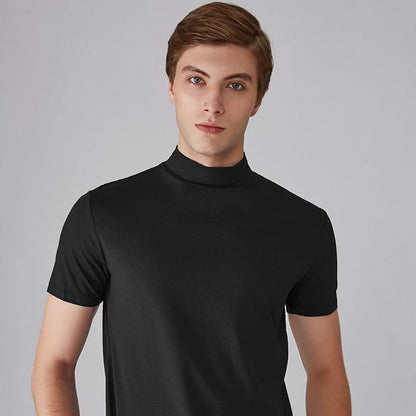 🎁2024 Nyttår Hot Sale 🎁High Neck Slim Fit T-skjorte for menn